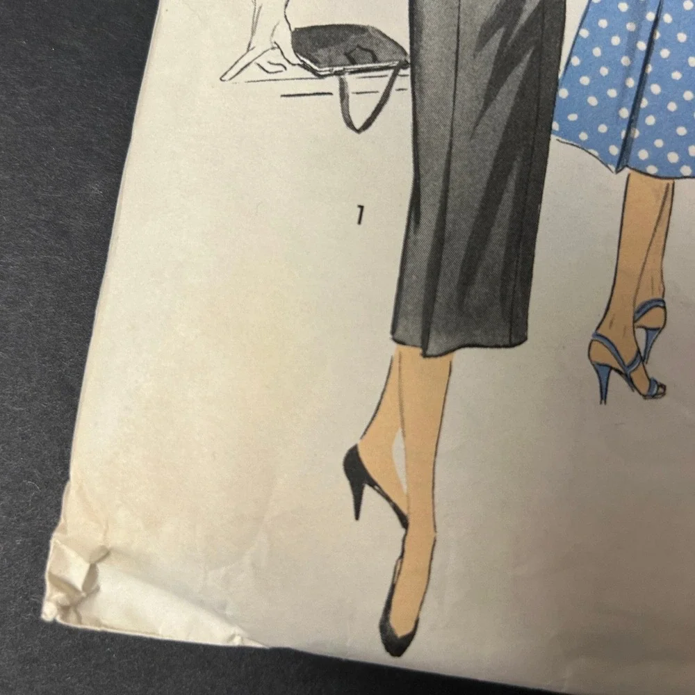 Vintage 1950's Advance 8112 Sewing Pattern Misses‎ Dress Size 16 HTF RARE